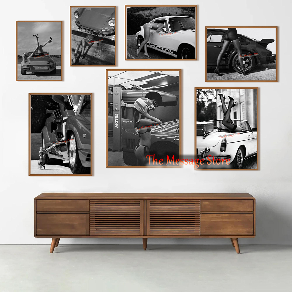 Luxury Lifestyle Girl - Póster de Lona con Diseño Retro