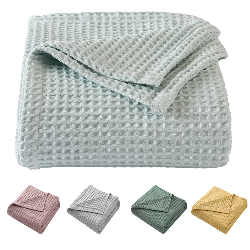 Cashmere Throw Blanket - Manta térmica de tejido de gofres