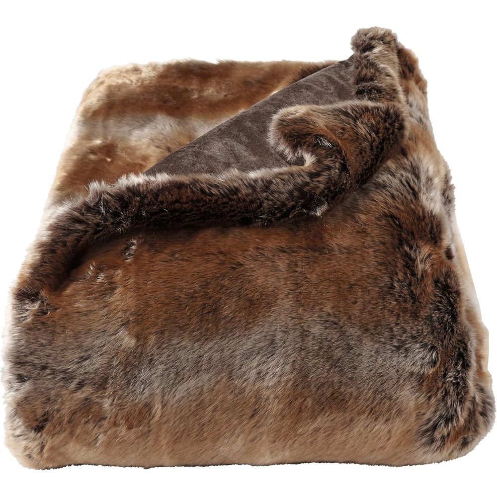Cashmere Throw Blanket - Manta de piel sintética: lujosa manta
