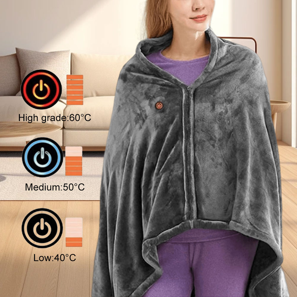 Cashmere Throw Blanket - Manta eléctrica con calefacción portátil, chal