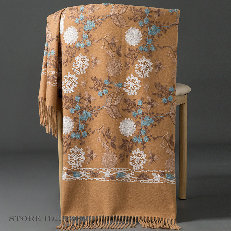 Cashmere Throw Blanket - Bufanda de cachemira para mujer, chal