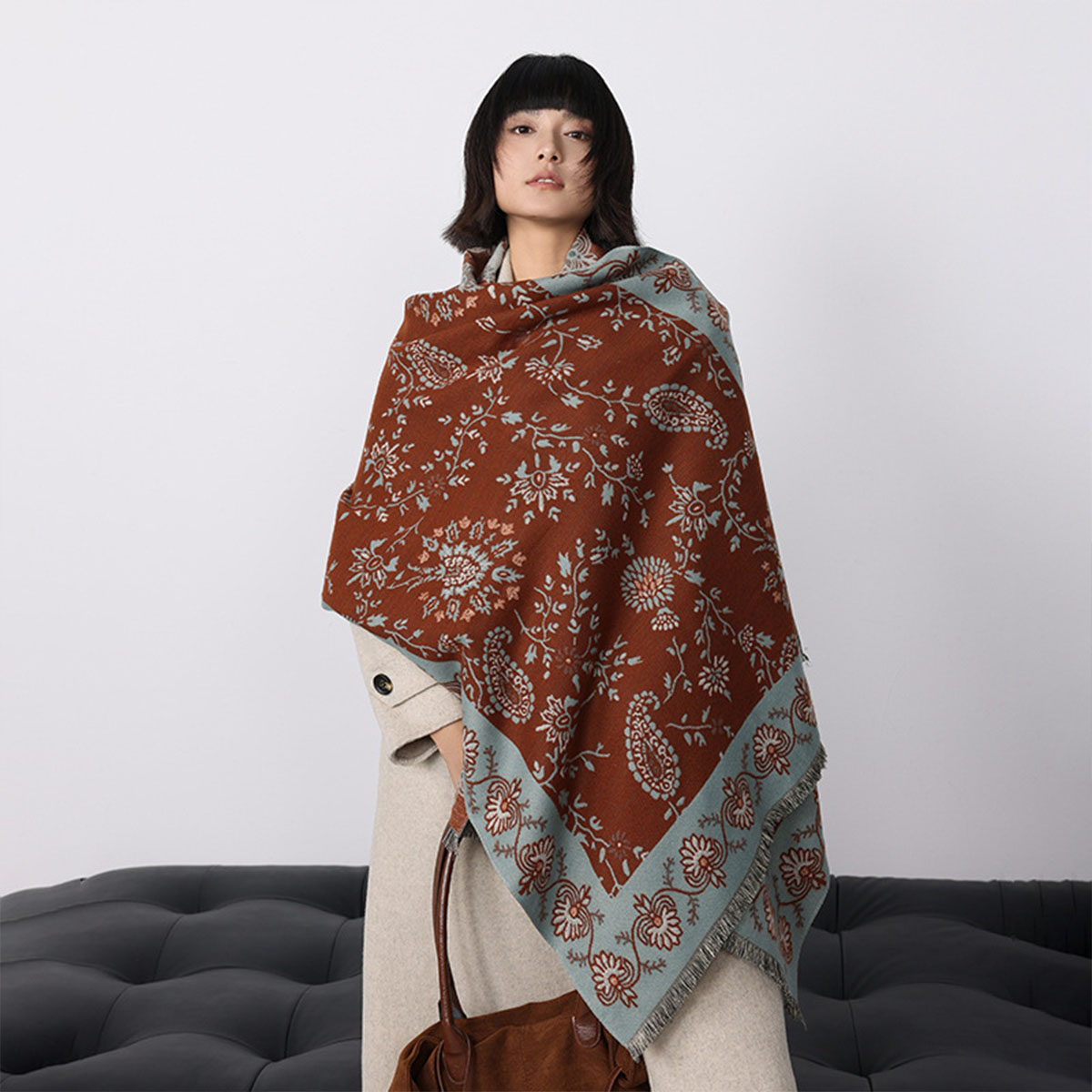 Cashmere Throw Blanket - Bufanda de Cachemira de imitación de