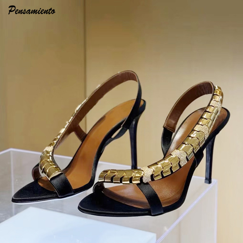 Sandalias de gladiador de saté - Luxury Lifestyle reseña y precio