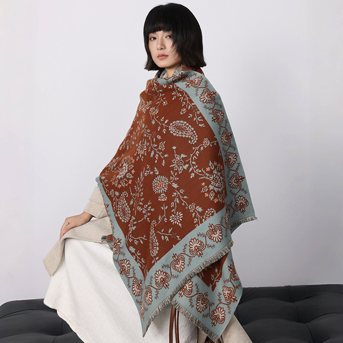 Bufanda de Cachemira de imitac - Cashmere Throw Blanket reseña y precio