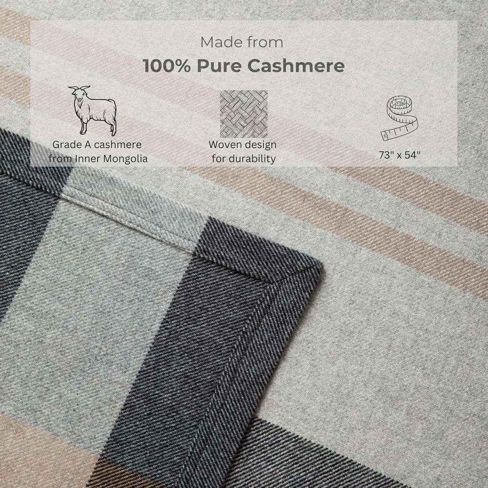 Manta 100% de cachemira pura p - Cashmere Throw Blanket reseña y precio