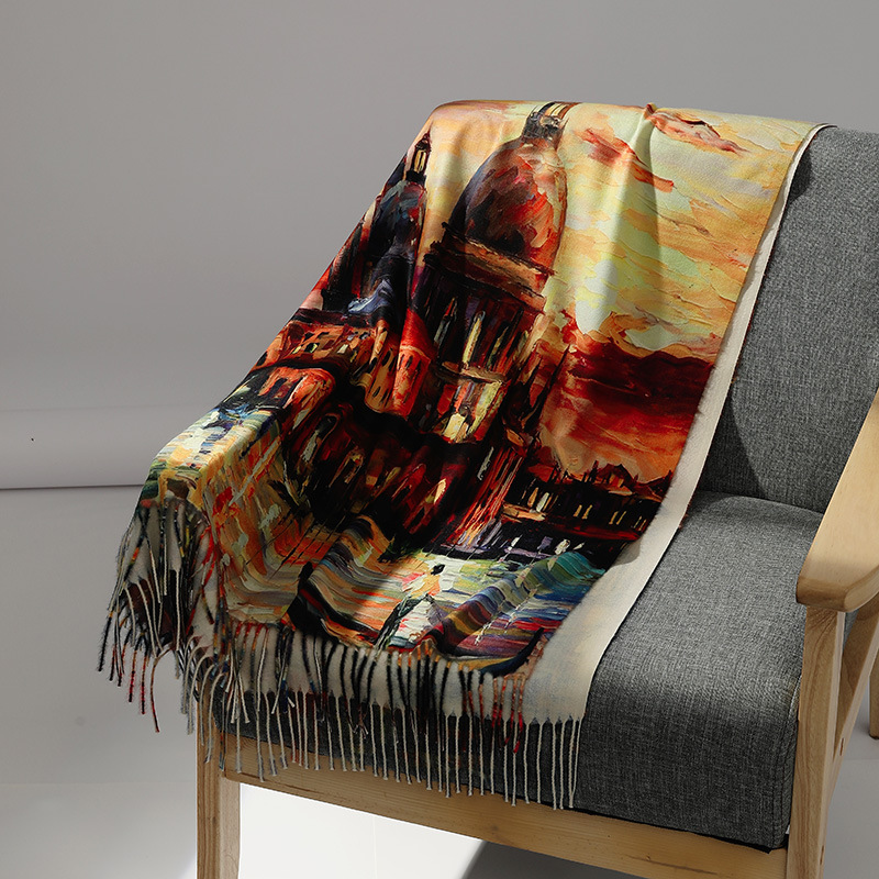 Bufanda de Cachemira con pintu - Cashmere Throw Blanket reseña y precio